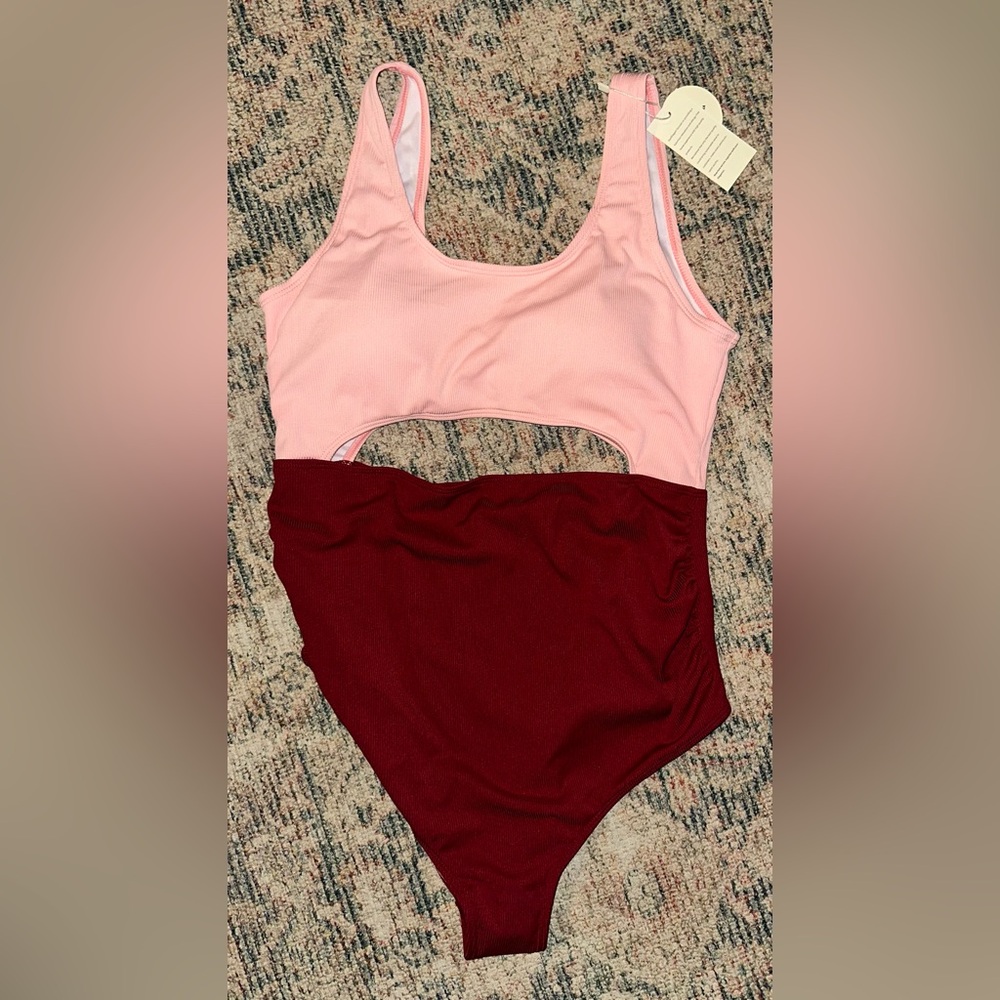 Cutout Maternity Swimsuit